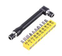 Katnetoly Set di Chiavi un Bussola Esagonali da 1/4 di Pollice un Forma di L con Kit di Utensili Manuali di Punte per Cacciavite Angolato da 10 Pezzi