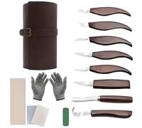 Katnetoly Set di Coltelli per Intaglio del Legno Fatti A Mano, Raspa, Cucchiaio, Kit di Utensili per Intaglio del Legno, Lavorazione del Legno DIY, 15 Pezzi