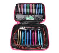 Katnetoly Set di da Maglia Circolari Intercambiabili in Alluminio da 26 Pezzi, da Intercambiabili di 13 Dimensioni per Lavorare A Maglia