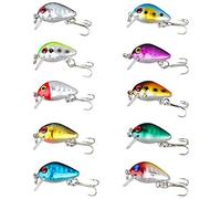 Katnetoly Set di Esche da Pesca 10PZ 2.6CM / 1.6G - Esche da Pesca Set di Esche per Basso - Kit di Attrezzatura da Pesca con Esche Artificiali Ad Affondamento Lento