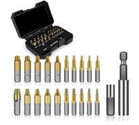 Katnetoly Set di Estrattori per Danneggiate In Titanio da 22 Pezzi - Riempitivi per Calze per Uomini Adulti, Dispositivo di Rimozione per Spelate, Facile da Usare