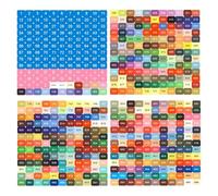 Katnetoly Set di Etichette Adesive, Etichette Quadrate, con Numeri Colorati, Etichette Adesive per Scatole Portaoggetti con Diamanti A