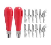 Katnetoly Set di Formine per Linoleum, 2 Set di Formine per Linoleum Artigianali con 6 Lame Assortite per Taglio e Lavorazione di Linoleum, Intagli, Fai-Da-Te