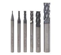 Katnetoly Set di Frese un 4 Taglienti Da 6 Pezzi per Acciai Quadrati Frese un Spirale nel Metallo Duro CNC Diametro Frese un Spirale (1 2 3 4 6 8Mm)