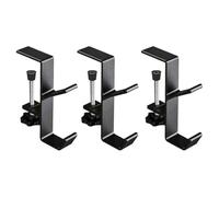 Katnetoly Set di Ganci da Scrivania Antiscivolo Regolabili, 3 Pezzi In Nero per Appendere, Cuffie e Altro Ancora.