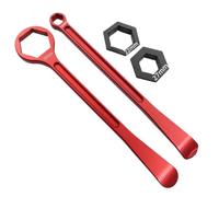 Katnetoly Set di Leve Combinate Universali per Pneumatici per Moto da 32/10/12/22/27 mm, Strumento per La Riparazione di Pneumatici, Chiave Inglese, Cambio Pneumatici, Rosso
