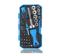 Katnetoly Set di Manicotti per Punte per Cacciavite A Cricchetto da 44 Pezzi Gli Strumenti di Manutenzione Portatili Sono Adatti per Famiglie, Garage e Accessori per Parti di Biciclette