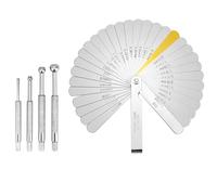 Katnetoly Set di Misuratori per Fori In Acciaio Inossidabile con Range da 1/8 Pollici A 1/2 Pollici e Spessimetro In Acciaio con Doppia Marcatura