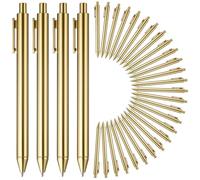 Katnetoly Set di Penne A Sfera Dorate - 30 Pezzi di Penne Retrattili A Inchiostro Nero A Punta Media per Matrimonio, Festa di Nozze, Affari, Ufficio