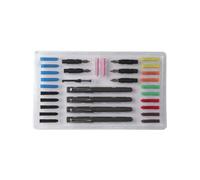 Katnetoly Set di Penne per Calligrafia da 35 Pezzi/Set con Portapenne, Pennini Colorati, Sacca per Inchiostro, Basculante, per Penne per Fumetti, Forniture per Stazioni