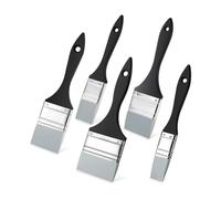 Katnetoly Set di Pennelli In Silicone da 5 Pezzi, Strumento Pittura A Forma Piatta per Vernici Acriliche A Base D'Acqua, Guazzo (1 Pollice, 1,5 Pollici, 2 Pollici, 2,5 Pollici, 3 Pollici)