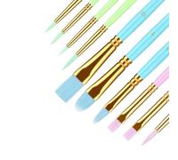 Katnetoly Set di Pennelli per Artisti da 10 Pezzi, Pennelli per Pastello Pennelli per Pittura Professionale per il Viso Pennelli per Pittura