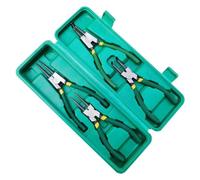 Katnetoly Set di Pinze per Anelli Elastici da 7 Pollici (Circlip) con Punte Interne Ed Esterne Dritte e Curve. Kit Multifunzionale per Rimozione Anelli Elastici di Tenuta.