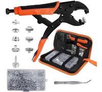 Katnetoly Set di Pinze per Dispositivi di Fissaggio Resistenti Set di Strumenti per Bottoni Automatici per Coperture di Barche, Coperture Fai da Te, Kit di Bottoni Automatici per Tela