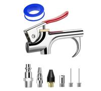 Katnetoly Set di Pistole di Soffiaggio con Ugelli Ad Aria da 8 Pezzi, Pistola Ad Aria Compressa In Metallo con Raccordo Rapido NPT da 1/4 di Pollice con Ugelli Ad Aria da 5 Pezzi