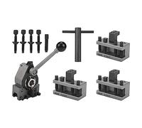 Katnetoly Set di Post Utensili per Cambio Rapido Tornio WM210VandWM180Vand0618 12X12Mm Supporto per Utensili per Altalena Letto 120-220Mm