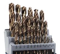 Katnetoly Set di Punte da Trapano In Cobalto M35 In Acciaio Ad Alta Velocità, Lunghezza Standard, per Metallo Indurito, Acciaio Inossidabile, Ghisa (29 Pezzi)