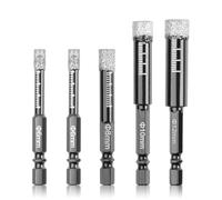 Katnetoly Set di Punte Diamantate Kit di 5 Pezzi di Punte Diamantate A Secco per Ceramica, Granito, Piastrelle, Vetro, Marmo, Dimensioni 6,8,10,12 mm