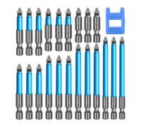 Katnetoly Set di Punte per Cacciavite Elettrico con Testa Esagonale Lunga Magnetica A Croce, Punta per Trapano Magnetica Antiscivolo