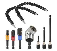 Katnetoly Set di Punte per Cacciavite Esagonale con Codolo Esagonale Flessibile, Punta Elicoidale Pieghevole, Set di Adattatori per Bussole Universali