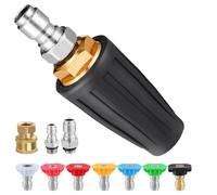 Katnetoly Set di Punte per Idropulitrice da 4000 PSI - Ugello Turbo Efficiente per Idropulitrice con Attacco Rapido da 1/4 Pollice e 3/8 Pollice, 7 Ugelli