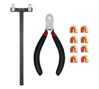 Katnetoly Set di Punti di Incocco della Corda ' con Righello Quadrato A T, Pinze per Fibbia di Incocco e Set di Fibbie di Incocco da 8 Pezzi, Nero