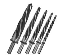 Katnetoly Set di Reamer A Taper HSS M2-5 PCS 1/2" con Manico A 3 Piani per Acciaio, Metallo, Legno, Lega