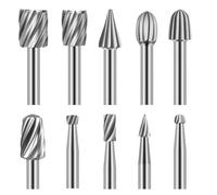 Katnetoly Set di Rotanti per Utensili per La Lavorazione del Legno - HSS per Frese In Acciaio, per A Coda di In Metallo (10 Pezzi)