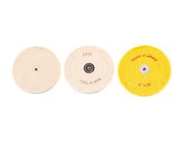 Katnetoly Set di Ruote per Lucidatura un Specchio Da 6 Pollici un 3 Pezzi Ruota nel Cotone per Utensili Da Smerigliatrice Da Banco con Foro Pergolato Da 1/2 Pollice