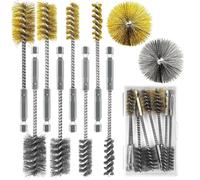 Katnetoly Set di Spazzole per Fori da 8 Pezzi, Spazzole In Acciaio Inossidabile 304 e per La Pulizia con Attacco Esagonale da 1/4", 3/8", 1/2", 3/4", 7/8".