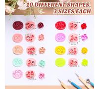 Katnetoly Set di Taglieri Argillosi per Polimeri per Petali Artigiani, 20 Pezzi con 10 Forme - Ideali per la Creazione di Orecchini e Gioielli