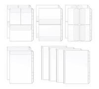 Katnetoly Set di Tasca del Raccoglitore A Foglia Sciolta A5, da 12 Pezzi 6 Fori del Legante Impermeabile In PVC Transparent Document Copucia Cartella