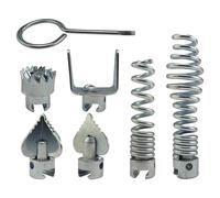 Katnetoly Set di Teste di Taglio Combinate per Pulitori di Drenaggio Testa di Bloccaggio Automatica Della Testa Adatta per Dragatrice per Tubi, Set da 7 Pezzi