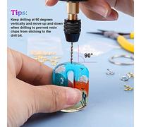 Katnetoly Set di Trapani Elettrici in Resina da 74 Pezzi, con Morsetto A 3 Griffe, Applicabili A un Intervallo di Perforazione Più Ampio (0-3 Mm), Kit per La Creazione di