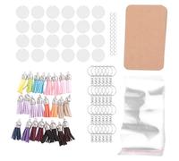 Katnetoly Set in Acrilico da 144 Pezzi, per Chiave in Vinile con Sfusa in Acrilico Bianca, per DIY in Vinile