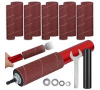 Katnetoly Set Levigatrice A, Adattatore per Levigatrice con Mandrino A In Gomma, con per Carta Vetrata A Grana 120, Manicotti Abrasivi Trapano Elettrico