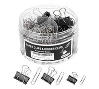 Katnetoly Set Premium con 340 Pezzi Assortiti di Fermagli per Carta e Binder - Perfetti per L'Uso In Scuola o Ufficio Kit Set di Fermagli per Carta.