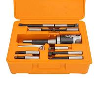 Katnetoly Set Teste di Alesatura con R8 con Testa Da Noiosa Da 2 Pollici con Barre di Alesatura Indicizzabili Da 1/2 Pollice Set di Utensili per Teste di Alesatura nel Carburo Da 13 Pollici