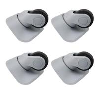 Katnetoly Sostituzione Ruote Silenziose per 2 Paia Accessori per Carrello In Gomma A08 Grigio