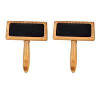 Katnetoly Spazzole per Cardatura in Legno Spazzole per Cardatura Pulitore per Infeltrimento Ad Ago Pettine con Manico Carde Professionali per Infeltrimento Ad Ago per Filatura