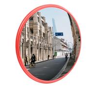 Katnetoly Specchio Stradale di Sicurezza Grandangolare Da 30 Cm Curvo per Antifurto per Interni Sicurezza Esterna Sicurezza Stradale Carreggiata Specchio Convesso (Arancione)