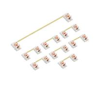 Katnetoly Stabilizzatore Montato su Piastra Placcato per Tastiera Meccanica Personalizzata 2U 6.25U (1+7, Bianca Rosa)