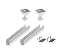 Katnetoly Staffa di Montaggio per Pannello Solare Binari Morsetto di Fissaggio Modulo di Montaggio Montaggio Alimentatori Solari Fotovoltaici Tetto Trapezoidale 30 mm Durevole Facile Installazione