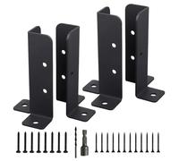 Katnetoly Staffe di Base di Ancoraggio per Montanti Regolabili da 4 Pezzi Recinzione per Recinzione per Pergola Ringhiera Cassetta Postale Padiglione Attrezzo da Giardino