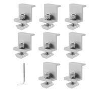 Katnetoly Staffe di Montaggio per Solari, 8 Morsetti Terminali per Solari In Alluminio, Altezza Regolabile 30-45 mm, Supporto per Solari per Tetti In Metallo