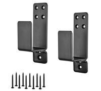 Katnetoly Staffe per Barricate per Porte 2X4 Staffe per Supporti per Barre per Porte Potenziate per Carichi Pesanti per Tuta di Sicurezza Domestica per Legname 2X4 Nero Parti di Ricambio Accessori
