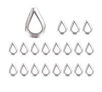 Katnetoly Stainless Ditali Per Cavi Metallici In Acciaio Da 2 Mm Tono 20 Pezzi