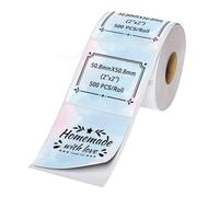 Katnetoly Stampante per Etichette di Spedizione Etichetta Adesiva Etichetta Rotonda Etichetta Quadrata Design Logo Fai da Te 2X2 Starrysky Square -500 Pezzi Durevole