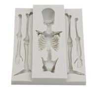 Katnetoly Stampi in Silicone per Cioccolato, Scheletro di Teschio Stampo in Silicone per Scheletro 3D per Caramelle, Biscotti, Cottura DIY