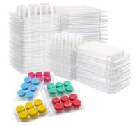 Katnetoly Stampi per Conchiglie da Sciogliere per da 150 Pezzi, Contenitore per da Sciogliere Quadrato in Plastica Vuota Trasparente A 6 cavità, di Forma Rotonda (Rotondo), Durevole e Facile